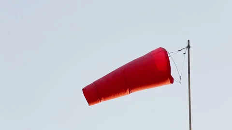 Red windsock Stock Footage 57731237