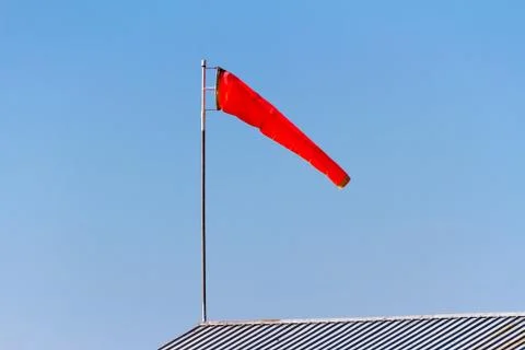 Red Windsock 스톡 사진