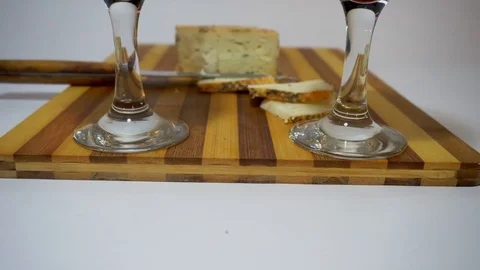 Red wine and cheese Stock Footage 83603363