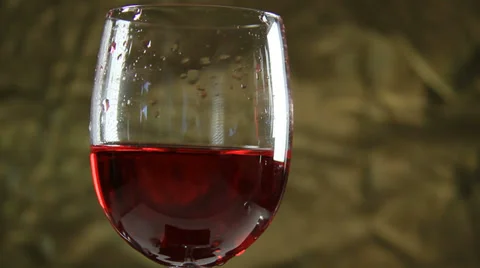 Red wine and glass Video stock 34242998