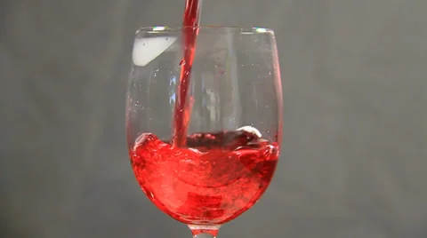 Red wine and glass Stock Footage 34243143