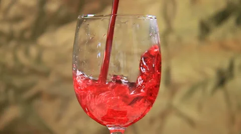 Red wine and glass Stock Footage 34243238