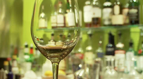 Red Wine at Bar Stock Footage 25590204