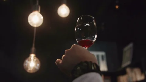 Red Wine being Whirled Stock Footage 83526061