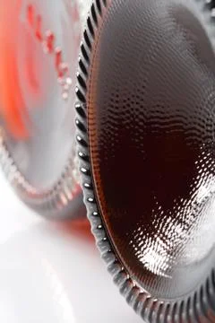 Red wine bottle base Stock Photos