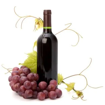 Red wine bottle Stock Photos