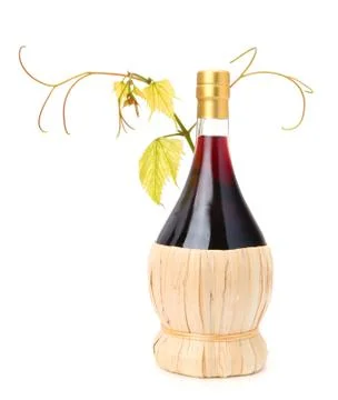 Red wine bottle Stock Photos