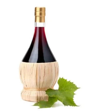 Red wine bottle Stock Photos