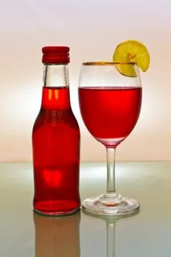 Red wine bottle Stock Photos