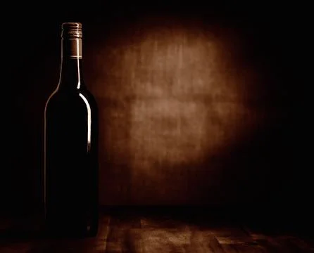 Red wine bottle Foto stock