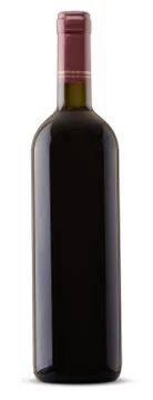 Red wine bottle Stock Photos