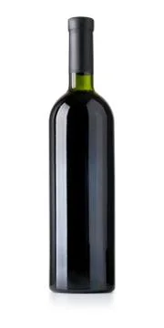 Red wine bottle Stock Photos