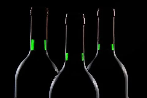 Red Wine Bottles Stock Photos