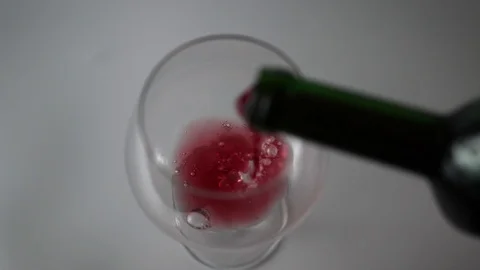 Red wine with bubble Stock Footage 115113045