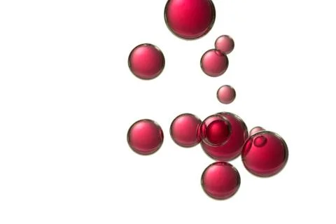 Red wine bubbles Stock Photos