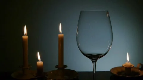Red wine with candles 스톡 동영상 1100014
