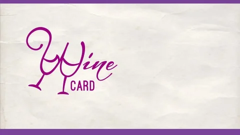 Red wine with classic typography using duo large total glasses forming letter w Stock Footage 129642767