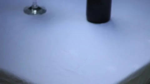 Red wine on cloth Stock Footage