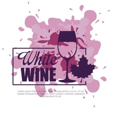 Red wine cup label Stock Illustration