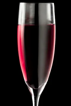 Red Wine in a Flute Stock Photos