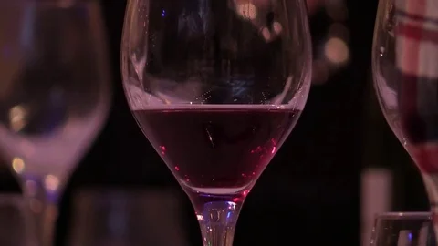 Red wine in a glass Stock Footage 83871410