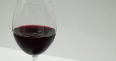 Red wine in a glass. Stock Footage 195282587