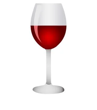 Red wine glass. Stock Illustration