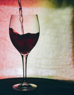 Red Wine In Glass Stock Photos
