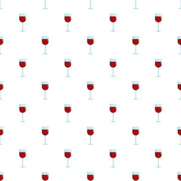 Red wine glass seamless pattern background Stock Illustration