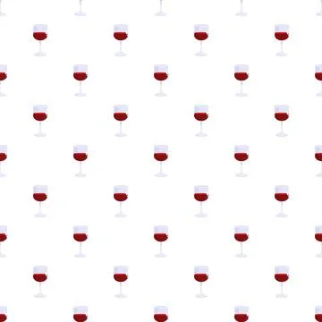 Red wine glass seamless pattern creating a background 스톡 일러스트
