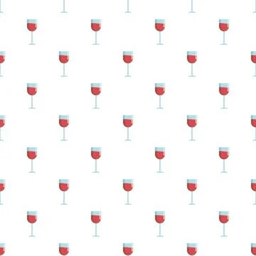 Red wine glass seamless repeating pattern wallpaper Stock Illustration
