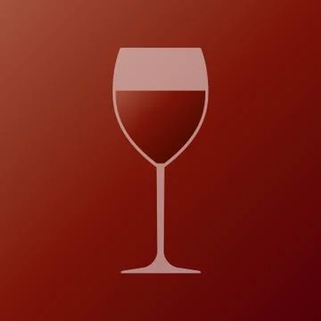 Red wine in a glass. Vector background. Stock Illustration