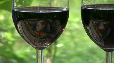 Red wine in glasses Stock Footage 519146