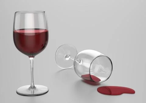 Red Wine Glasses Stock Illustration