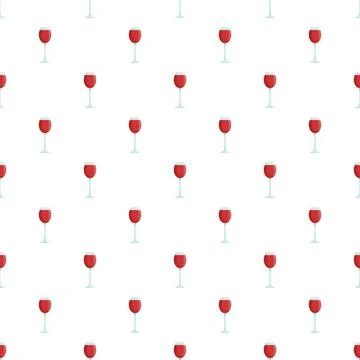 Red wine glasses pattern celebrating beverages and alcohol Stock Illustration