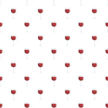 Red wine glasses seamless pattern background Stock Illustration
