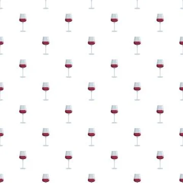Red wine glasses seamless pattern background design Stock Illustration