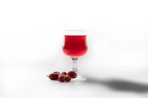 Red wine with grapes 스톡 사진