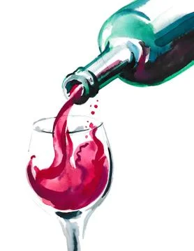 Red wine Stock Illustration