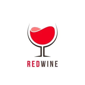 Red wine logo template Stock Illustration