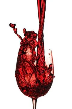 Red wine pour Stock Photos