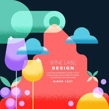 Red wine poured from bottle, two glasses and grapes. Vector illustration. Abs Stock Illustration