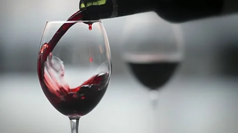 Red Wine Pouring 1 Stock Footage