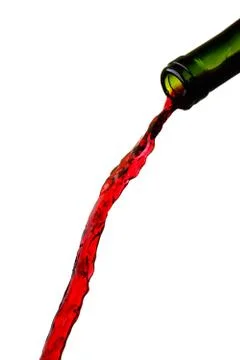Red wine pouring Stock Photos