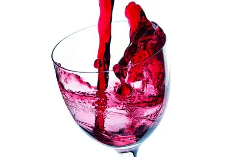 Red wine pouring Stock Photos