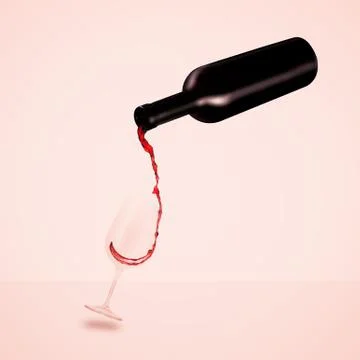 Red Wine Pouring Stock Photos