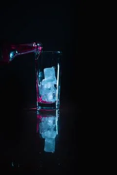 The red wine on the rocks Stock Photos