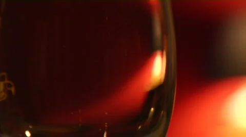 Red Wine Side Of Glass 2 Stock Footage 331601