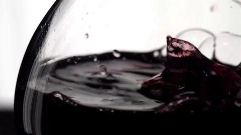 Red Wine in Slow Motion Stock Footage 76432602