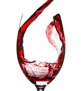 Red wine splash Foto stock
